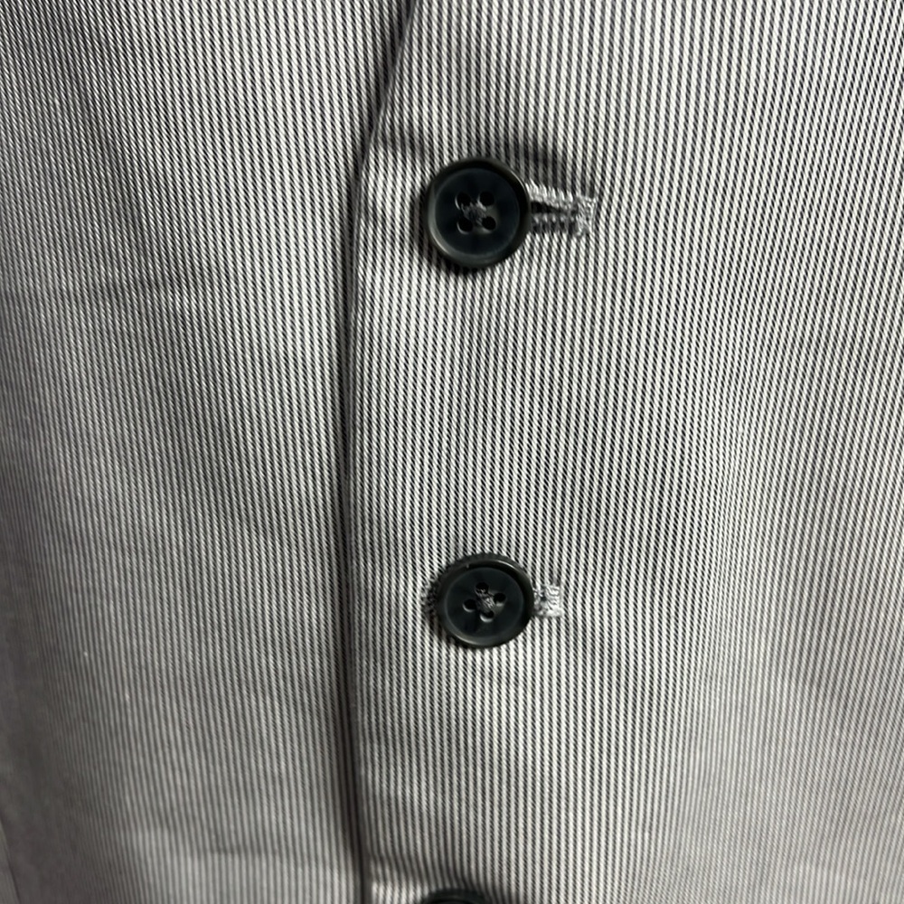 Express Men’s Gray Pinstripe 6-Button Vest – Size M - Picture 4 of 8